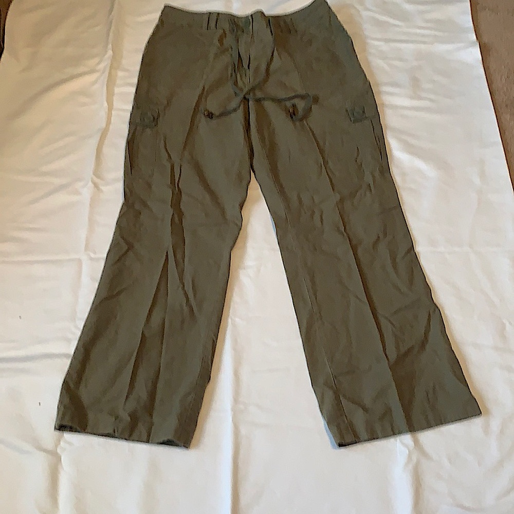 Summer cargo pants , olive green size 12